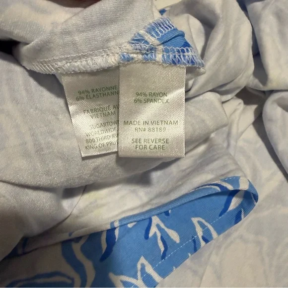 Lilly Pulitzer Noelle Maxi Dress Lunar Blue My Flutter Half Engineered Small - Picture 7 of 7